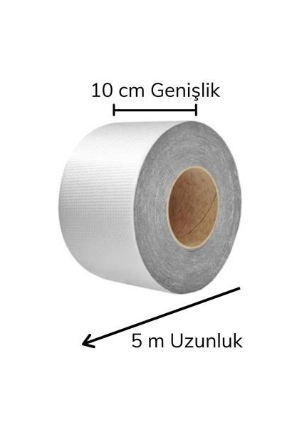Yüksek Sıcaklık Dayanan Su Geçirmez Çatı Boru Duvar Çatlak Yapışkan Bant Folyo 5 mt x 10 cm modelleri