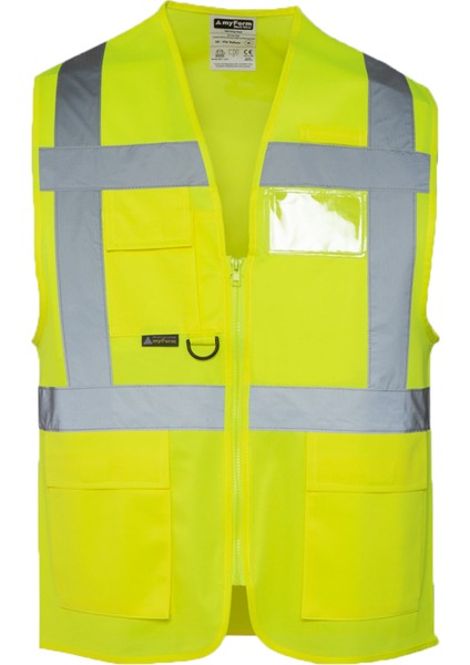 Mühendis Yeleği 09146 Sarı Sarı 3xl