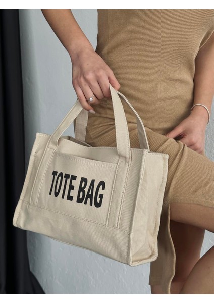 Kanvas Kumaş Totebag Vizon Kadın Omuz Çantası fiyatları