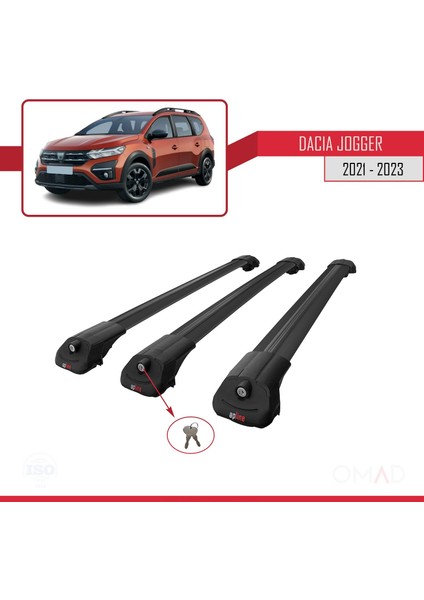 Dacia Jogger 2021 ve Sonrası ile Uyumlu Ace-1 Ara Atkı Tavan Barı Siyah 3 Adet Bar fırsatları