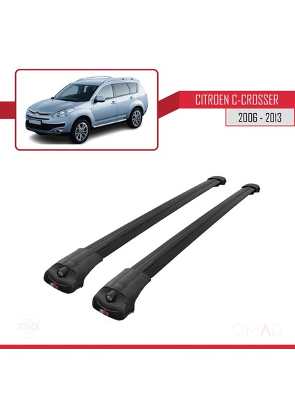 Citroen C-Crosser 2006-2013 Arası ile Uyumlu Ace-1 Ara Atkı Tavan Barı Siyah