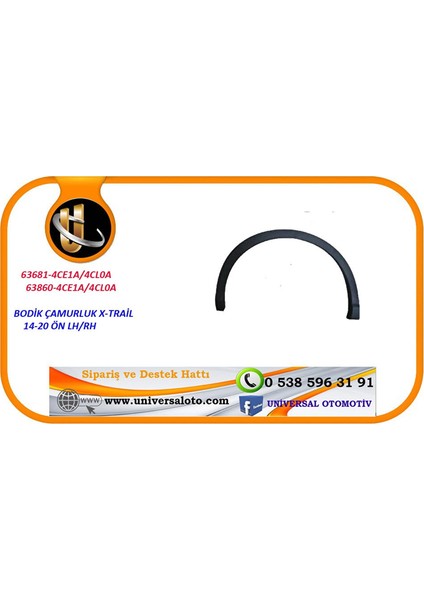 Parçabul Bodik Çamurluk X-Trail 15-20 Ön Lh 63681-4CE1A