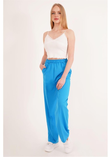 23254275 Kaşkorse Ip Askılı Dantelli Crop Bluz Beyaz