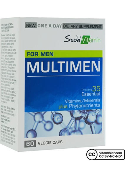 Multimen Multivitamin 60 Kapsül