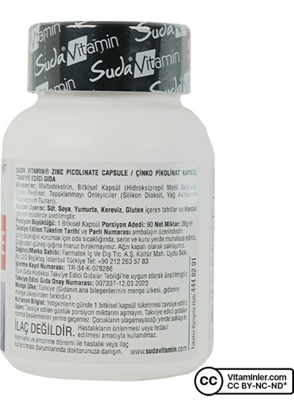 Zinc Picolinate 90 Kapsül