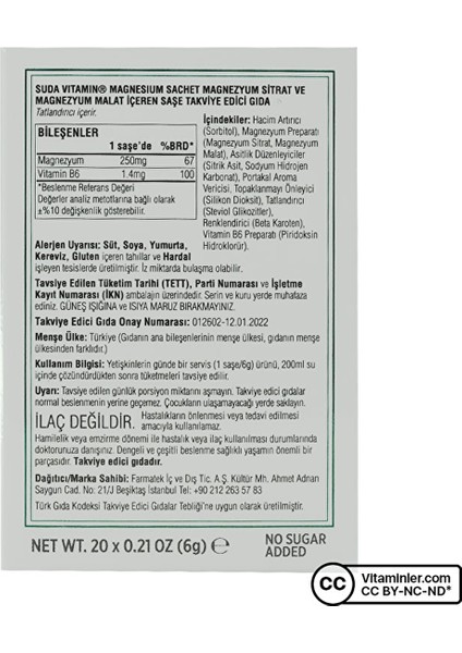 Magnesium 20 Saşe indirimleri