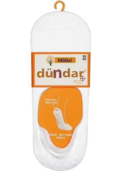 Plus 6913 Bayan Modal Silikonlu Babet Çorap 12 Adet
