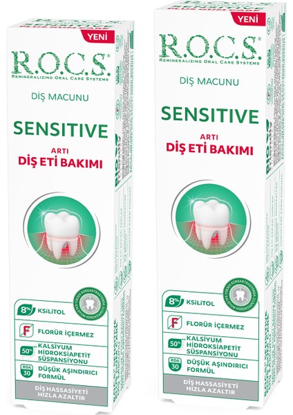 Sensitive Artı Diş Eti Bakımı Klorofilli Diş Macunu – 94 gr x 2 Adet