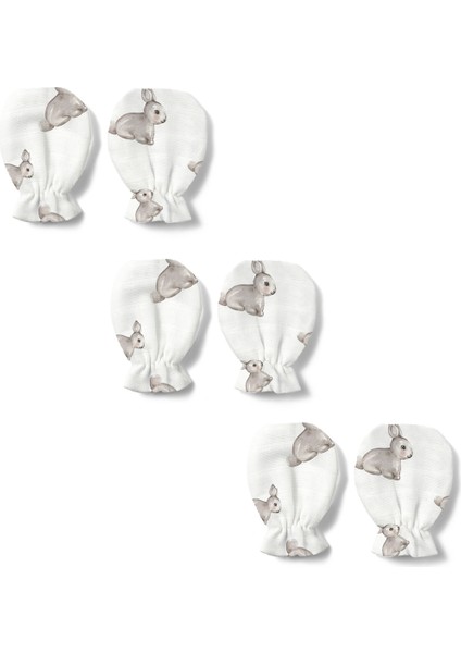 Yenidoğan Müslin Eldiven 3’lü Set - Iconique Lapin