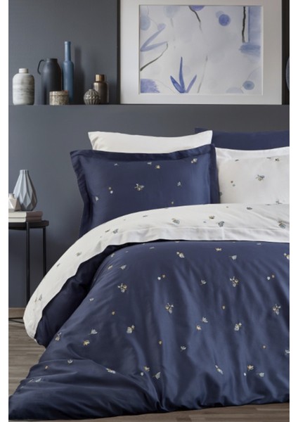 Pamuk Saten Nakışlı Çift Kişilik Nevresim Takımı - Safran fiyatları