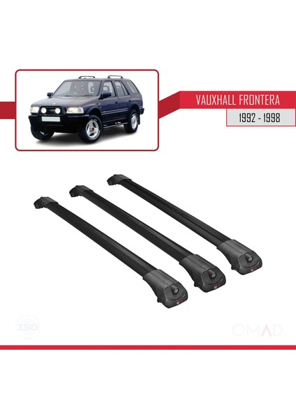 Vauxhall Frontera 1992-1998 Arası ile Uyumlu Ace-1 Ara Atkı Tavan Barı Siyah 3 Adet Bar modelleri