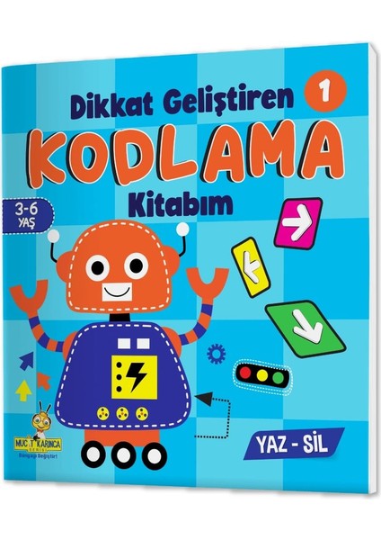 3-6 Yaş Kodlama Kitabım Seti Yaz-Sil