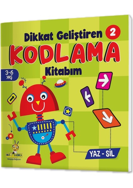 3-6 Yaş Kodlama Kitabım Seti Yaz-Sil
