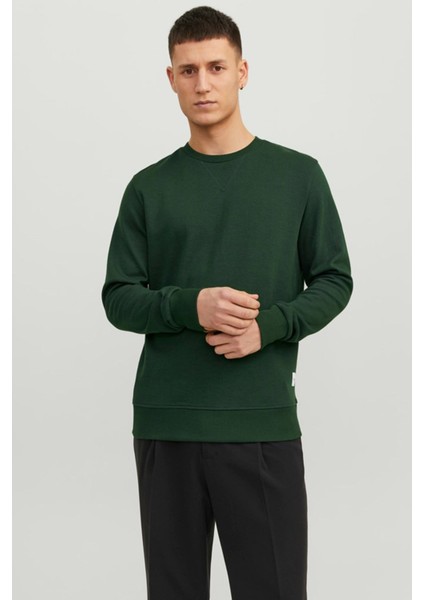 Jjebasıc Sweat Crew Neck Yeşil Erkek Sweatshirt