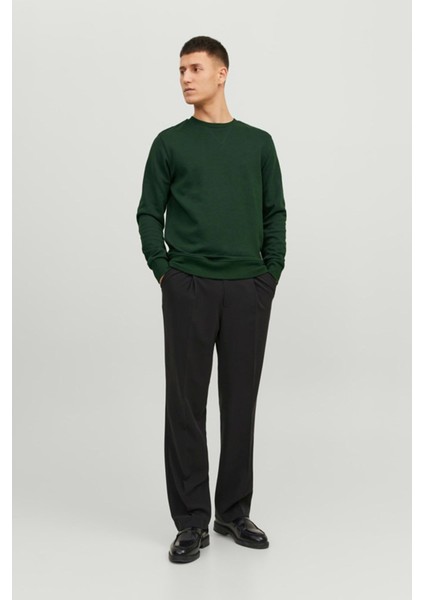 Jjebasıc Sweat Crew Neck Yeşil Erkek Sweatshirt fırsatları