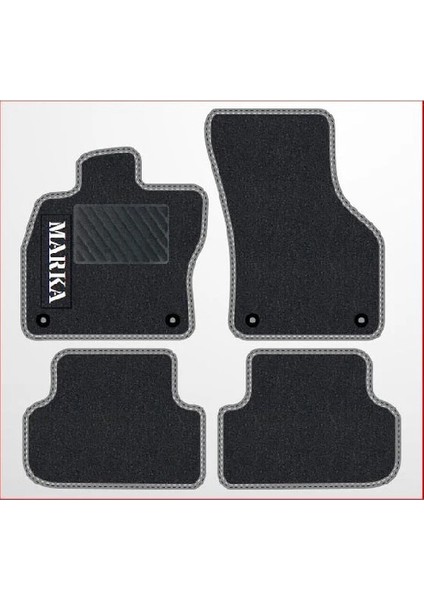 Seat Cordoba 2002-2009 Siyah Halı Gri Kenar Petek Topuk