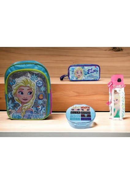 Frozen Elsa Okul Çantası Simli Set