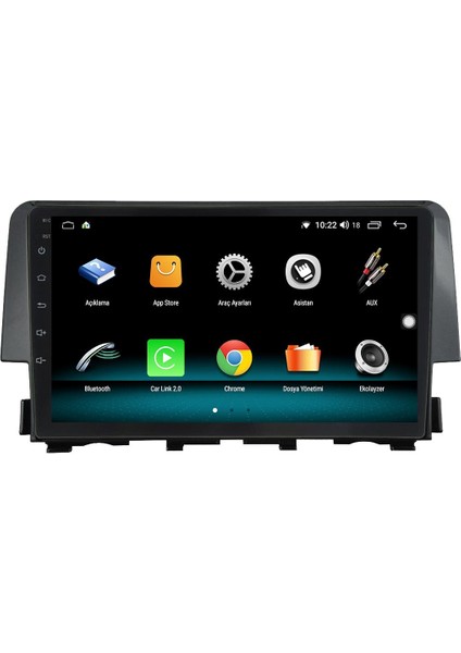 Honda Civic Fc5 Android 10 Multimedya Carplay 2gb Ram + 32GB HDD Navigasyon Ekran