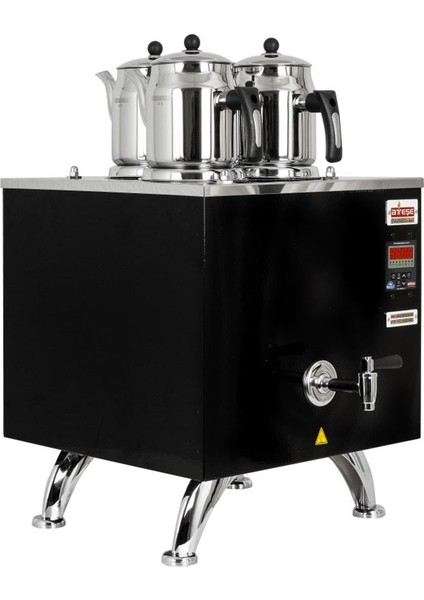 Keyfchi 3 Akıllı Dijital Çay Kazanı, 3 Demlik Kapasiteli, Siyah Renk, 2000 W
