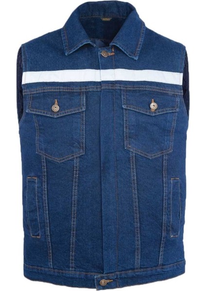 Yelek Sona Denim Mavi Xl