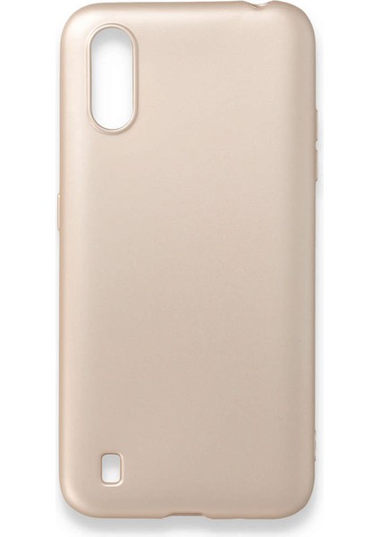 Samsung Galaxy A01 Kılıf Premium Rubber Silikon - Gold