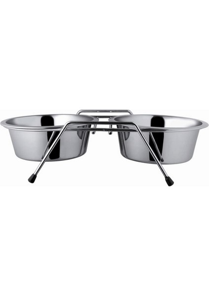 DDWF2BCP 3qt Ayaklı Ikili Metal Mama Kabı Ø25 cm