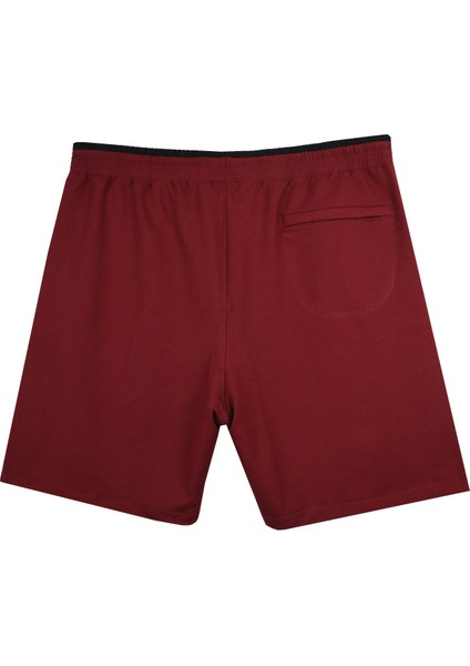 Erkek Büyük Beden Likralı Penye Şort Dekons Bordo fiyatları