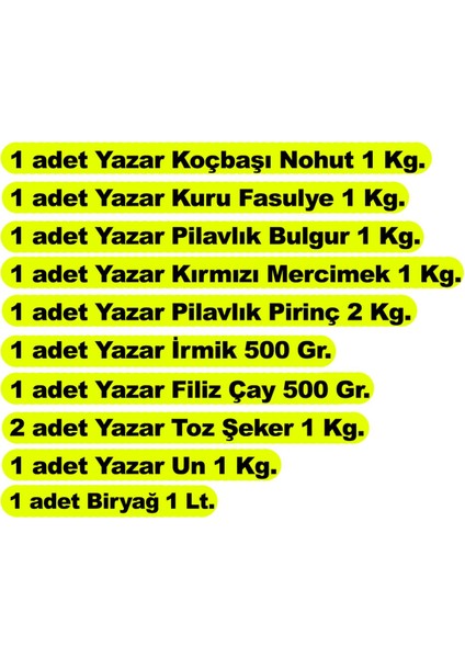 Ramazan Paketi 10 Parça 11 kg