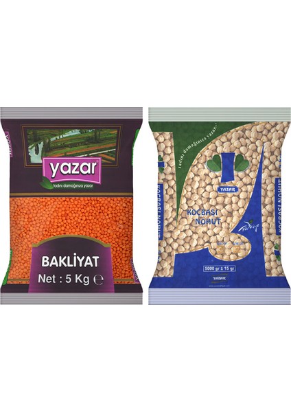 Kırmızı Mercimek 5 kg + Koçbaşı Nohut 5 kg