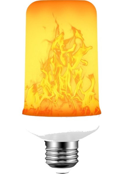 10 Adet Alevli LED Ampul Yatak Odası Gece Konsept Fantastik Romantik Gece Lambası Ateş Ampul