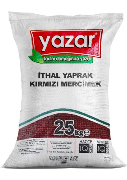 Kırmızı Yaprak Mercimek 25 kg