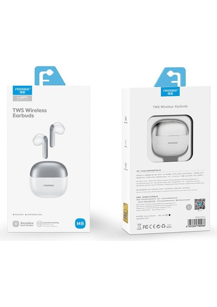 M8 Tws Kablosuz Kulakiçi Bluetooth Kulaklık Siyah
