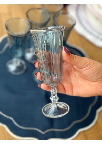 Splendid Mavi Kahve Yanı Su Kadeh 120 cc