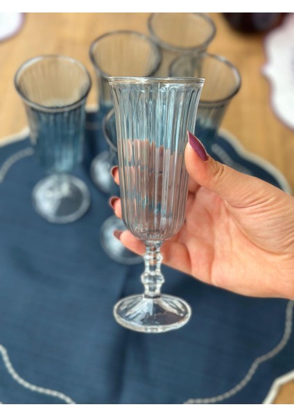 Splendid Mavi Kahve Yanı Su Kadeh 120 cc