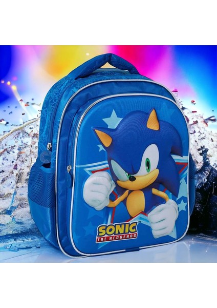 Sonic Okul Çantası Kabartmalı