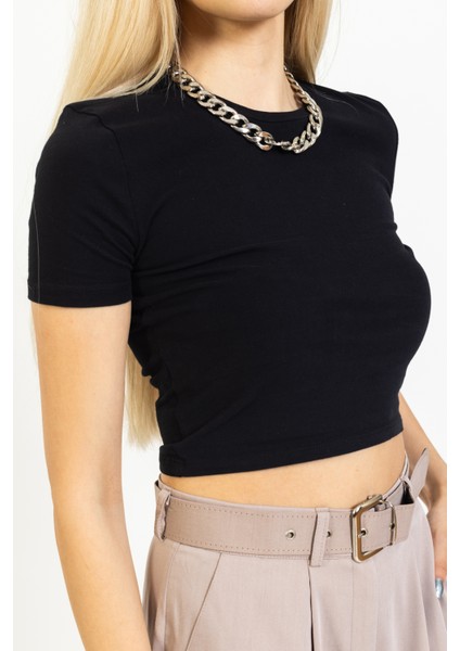 Premium Crop Tişört, Kısa Kollu Crop Tişört, Kadınlar Için Yazlık Bluz modelleri