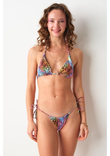 Marine Ipli Bikini Tek Alt Leopar 239204-D