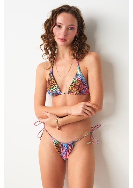 Marine Ipli Bikini Tek Alt Leopar 239204-D