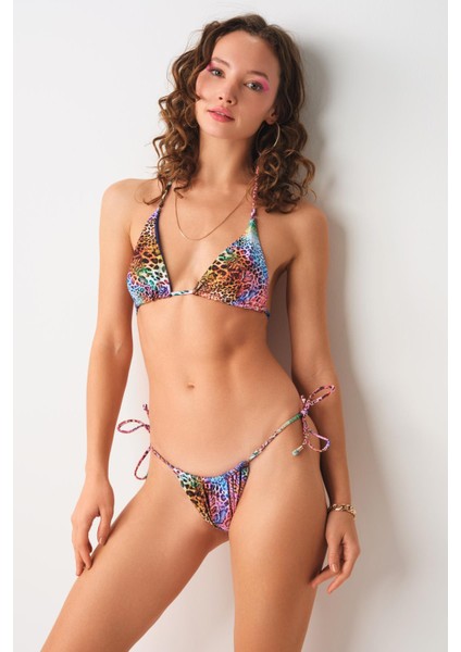 Marine Ipli Bikini Tek Alt Leopar 239204-D