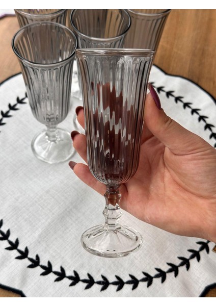 Splendid Füme Kahve Yanı Su Kadeh 120 cc