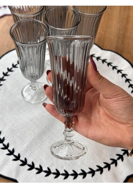Splendid Füme Kahve Yanı Su Kadeh 120 cc