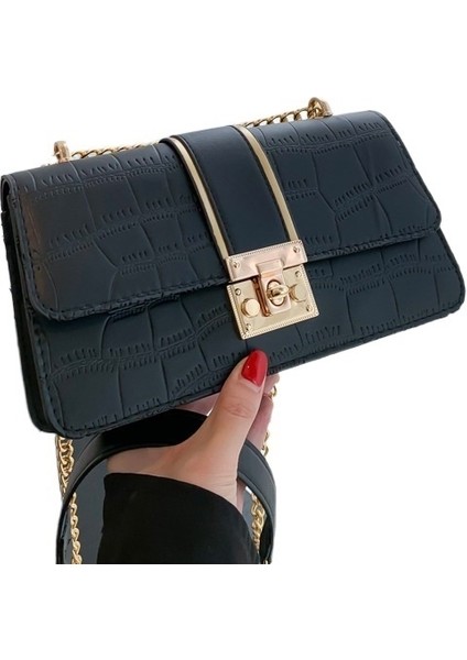 Çantalar Omuz Çantası Aksiller Moda Zincir Çanta Trend Doku Gündelik Taş Desen Işe Gidip Gelme (Yurt Dışından)