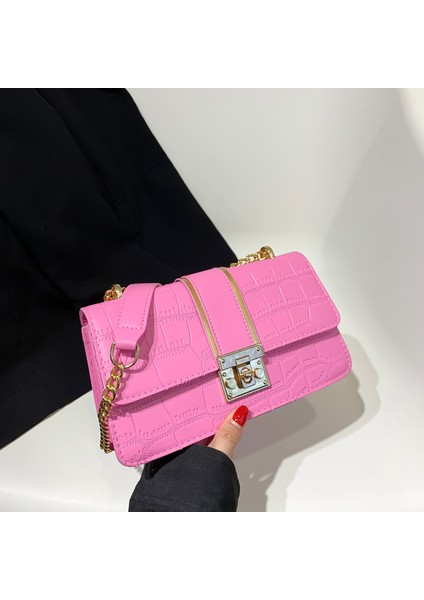 Çantalar Omuz Çantası Aksiller Moda Zincir Çanta Trend Doku Gündelik Taş Desen Işe Gidip Gelme (Yurt Dışından) fırsatları