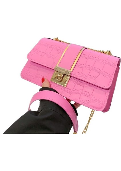 Çantalar Omuz Çantası Aksiller Moda Zincir Çanta Trend Doku Gündelik Taş Desen Işe Gidip Gelme (Yurt Dışından)