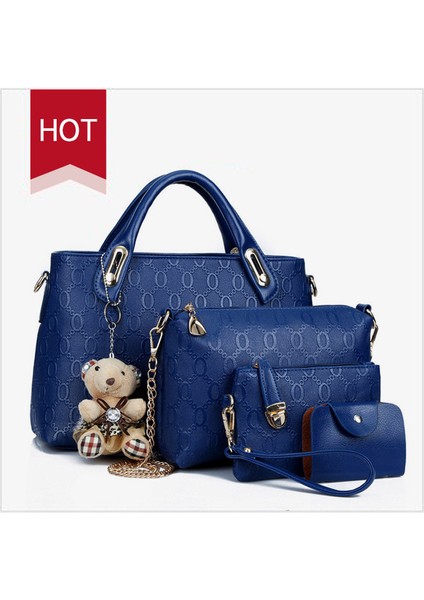 Kadın Çantası Dört Parçalı Set Anne Çantası Tek Omuz Crossbody (Yurt Dışından)