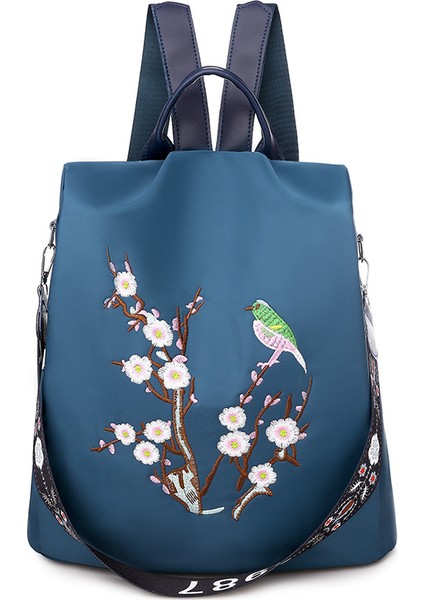 Happy Kaş Işlemeli Seyahat Çantası Hafif Sırt Çantası (Yurt Dışından)