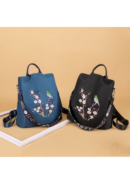 Happy Kaş Işlemeli Seyahat Çantası Hafif Sırt Çantası (Yurt Dışından) fiyatları