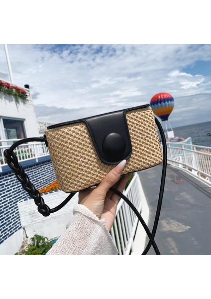 Hasır Kutu Çanta Moda Omuz Messenger Kadın Çantası (Yurt Dışından) modelleri