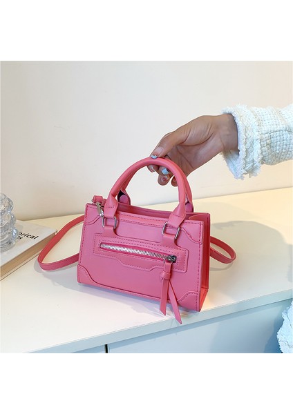 Trendy Moda Motosiklet Çantası Doku Niş Tüm Maç Basit Omuz Askılı Çanta (Yurt Dışından)