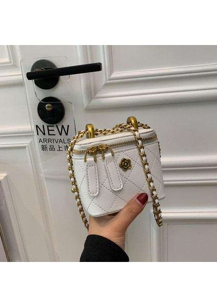 Ins Mini Eşkenar Dörtgen Zincir Küçük Çanta Kadın Yeni Sonbahar Moda Tek Omuz Messenger Küçük Kare Çanta Kutu Çanta (Yurt Dışından)